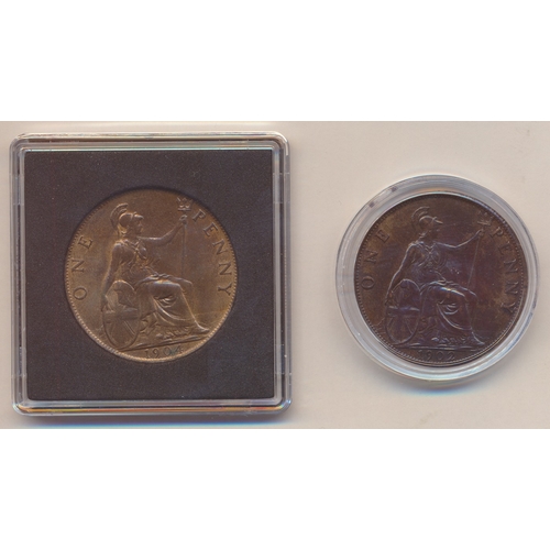 367 - Collection of pennies with 1902, 1908, 1910 uncirculated with lustre, 1903, 1904 uncirculated traces... 