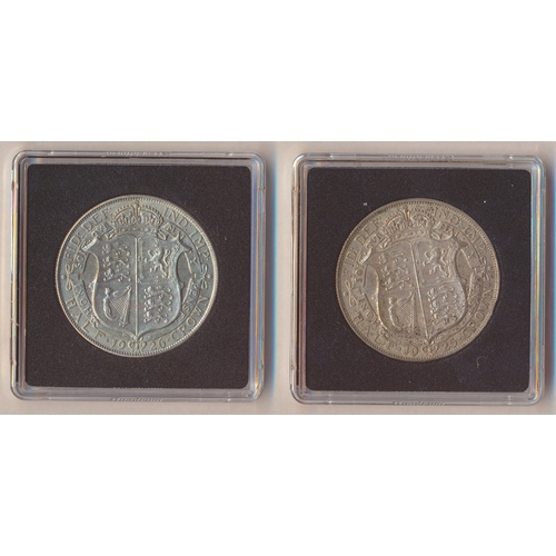 374 - Range of half crowns with 1923, 1926, 1927 first reverse, 1928, 1936, 1939, 1941, 1942, 1944, 1945, ... 