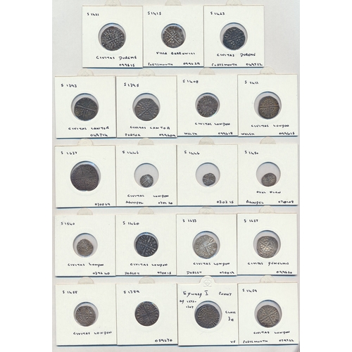 377 - Collection of Long Cross New Coinage including Edward I pennies (9), farthings (3), Edward II pennie... 