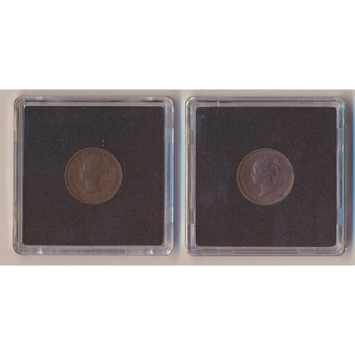 386 - Victoria range of half farthings with 1847 uncirculated with some lustre, 1839, 1843, 1844 and 1844 ... 