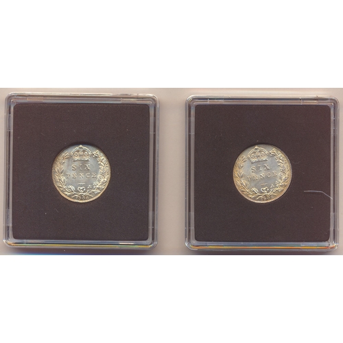 395 - Edward VII range of sixpences with 1903, 1908 uncirculated, 1904, 1906, 1910 good very fine and 1902... 