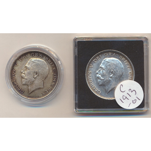 404 - Range of half crowns, generally extremely fine or better with 1911, 1913, 1914, 1916, plus 1917 good... 