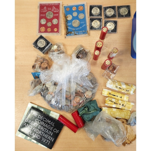 408 - Collection generally fine/very fine with 1977 silver proof commemorative crown, silver commemorative... 