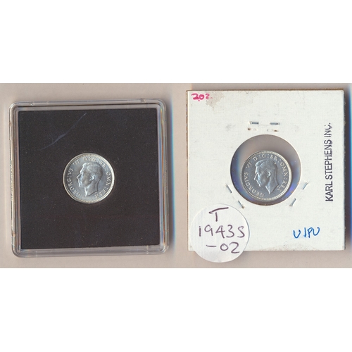 411 - Range of silver threepences with 1933, 1934, 1935, 1939, 1942, 1943, 1944 uncirculated, 1917, 1934 e... 