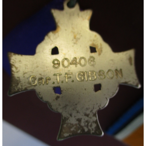 55 - WW1 BWM to 90406 Gnr T.F. Gibson R.C.G.A. and Canadian Memorial Cross to 90406 Gnr T.F. Gibson, good... 