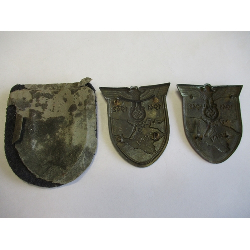 70 - Third Reich range in tin with Kuban Shield, Krim Shield (2), Auxiliary Cruiser War Badge, Minesweepe... 