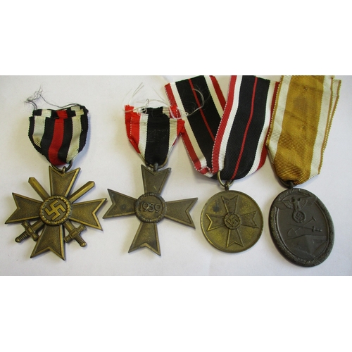 71 - Third Reich. Collection of medals including 1914 Iron Cross 2nd Class, 1939 Iron Cross 2nd Class, Wa... 