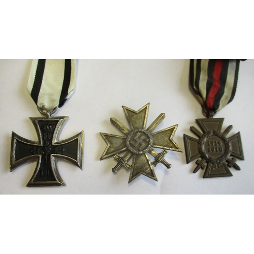 71 - Third Reich. Collection of medals including 1914 Iron Cross 2nd Class, 1939 Iron Cross 2nd Class, Wa... 