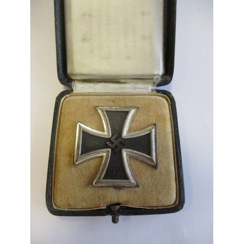 74 - Third Reich. 1939 Iron Cross 1st Class, flat back, no marks, good very fine in box of issue. (See ph... 