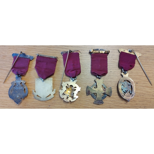 91 - Range of various RMBI Stewards Jewels all with silver hallmarks, dated 1917 - 1937 generally very fi... 