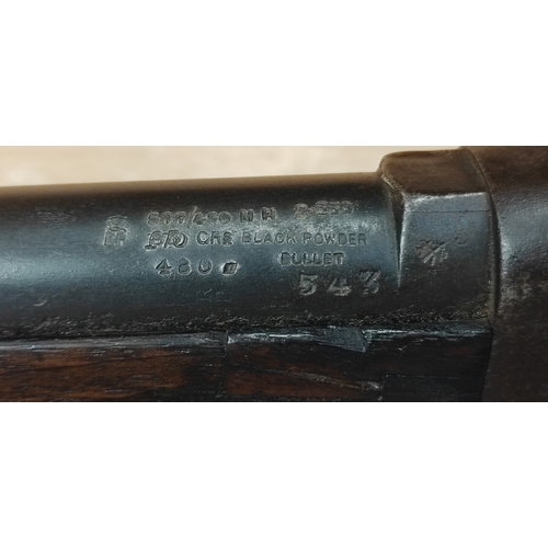 93 - Martini Henry .577/450 MKIV breech loading rifle, side of breech marked I.V/1, towards edge A/D, und... 