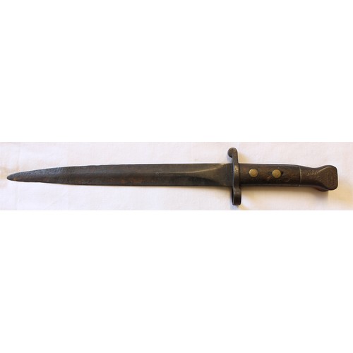 158 - Mixed range with:
1. British 1899 Lee Metford bayonet, ricasso with various dates and inspection mar... 