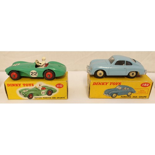 231 - Dinky. Collection including Austin Atlantic Convertible No 106, Connaught Racing Car No 236, Cunning... 