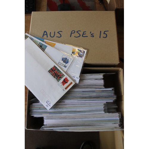 142 - Australia. 1978-2021 postal stationery pre-printed envelopes coln. Qty 750+ (B)