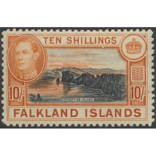 160 - Falkland Islands and Dependencies. KGVI-QEII coln in single album, incl 1938 set UM, 1948 RSW set UM... 