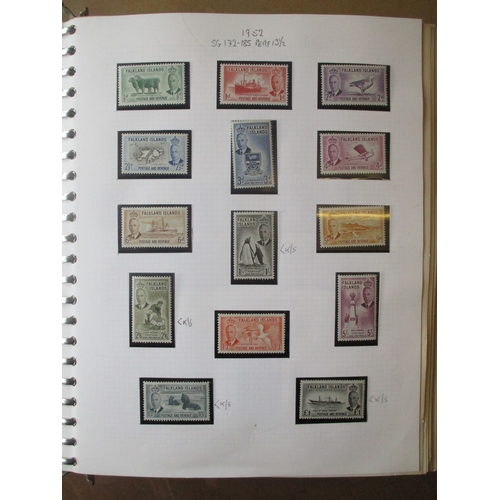 160 - Falkland Islands and Dependencies. KGVI-QEII coln in single album, incl 1938 set UM, 1948 RSW set UM... 