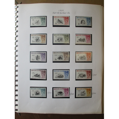 160 - Falkland Islands and Dependencies. KGVI-QEII coln in single album, incl 1938 set UM, 1948 RSW set UM... 