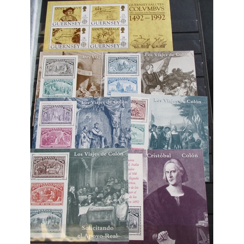 132 - Christopher Columbus. Mainly 1980s-'90s, apparently UM coln commemorative sets and M/S, filling 18 s... 