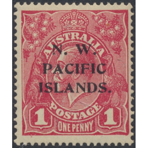 143 - New Guinea. 1915-16 1d carmine-red UM showing variety 'substituted cliche' (SG67ba) with RPS cert (1... 