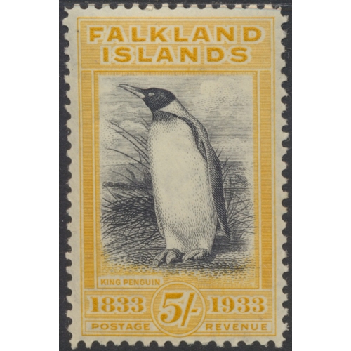 158 - Falkland Islands. M/U coln in SG Exeter album, incl 1878-9 1d claret M, 6d wing margin part o.g., an... 