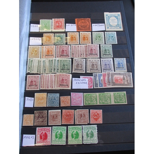 173 - Indian Feudatory States. Mint/unused miscellaneous accumulation on stockpages. With selections from ... 