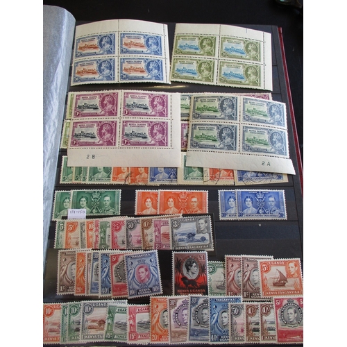 177 - Kenya, Uganda and Tanganyika. QV-early QEII M/U coln in stockbook, incl 1890-95 vals to 5r large par... 