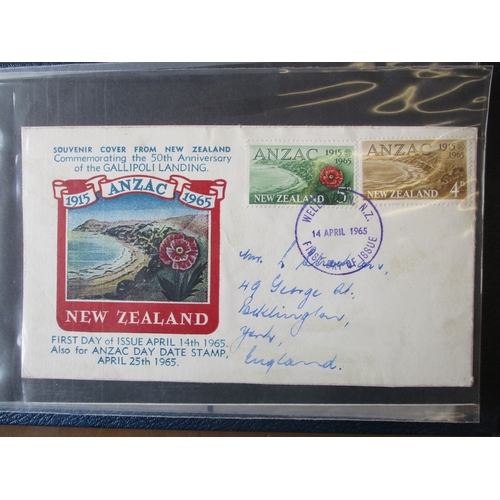 185 - New Zealand. 1943-2002 FDCs accum, with UM issues interspersed throughout in packets and a range of ... 