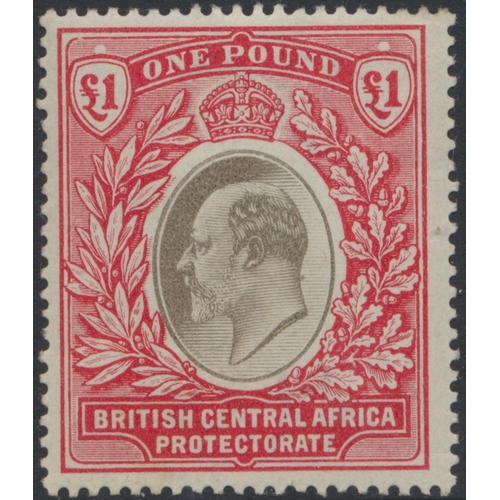 188 - British Central Africa. 1903-4 set of 9 large part o.g. (SG59-66) Cat £700 (See photo)(S)