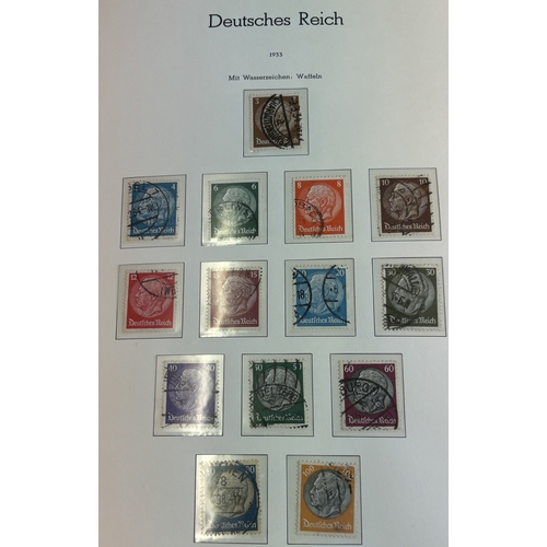 204 - Germany. Middle to modern used coln in 7 Lighthouse albums and loose, incl 1933 Hindenburg set, 1933... 