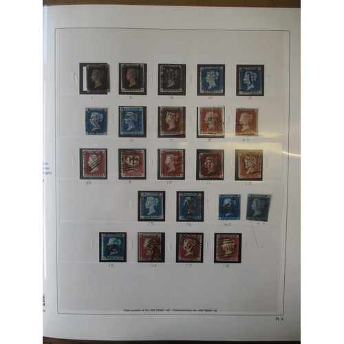 232 - QV-KGVI M/U coln in Safe album, incl 1840 1d black range U (x5, mixed cond.), 1840 2d blue U range U... 