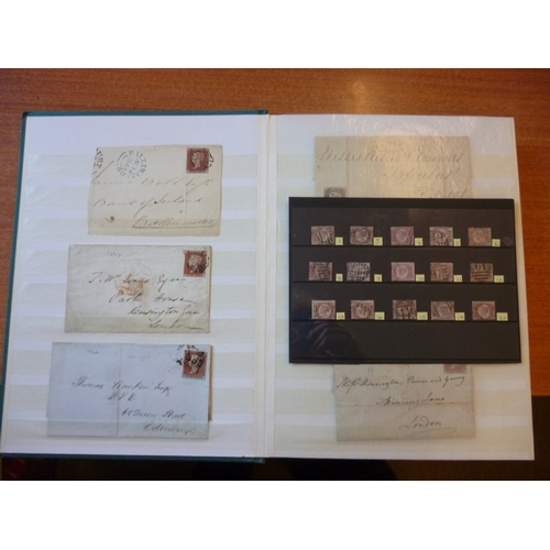 253 - QV-QEII used coln in stockbooks and loose, incl Shropshire postal history between 1792-1835, 1841 2d... 