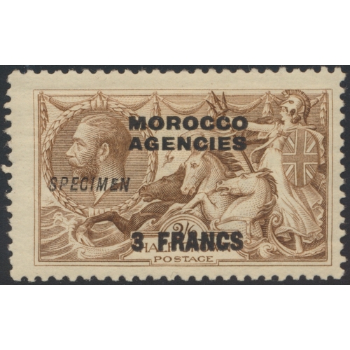 31A - GB and Morocco Agencies QV-QEII M/U coln in 3 albums, incl GB 1840 1d black (x2) 4 and 3 margin exam... 