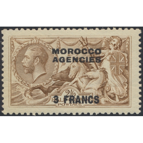 31A - GB and Morocco Agencies QV-QEII M/U coln in 3 albums, incl GB 1840 1d black (x2) 4 and 3 margin exam... 