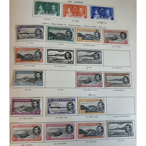 54 - KGVI-QEII mostly M coln in 4 albums and loose, incl Ascension Island 1938-53 vals to 5/- M, Australi... 