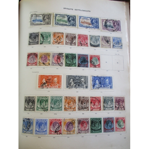 59 - BC, QV-KGVI M/U old-time coln in 5 old Reliant stamp albums, with ranges incl Gold Coast, KUT, Mauri... 