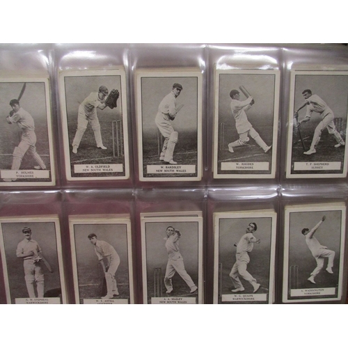 8 - Collection in album with complete sets including Gallaher Famous Cricketers, Ogdens Cricket 1926, Pl... 