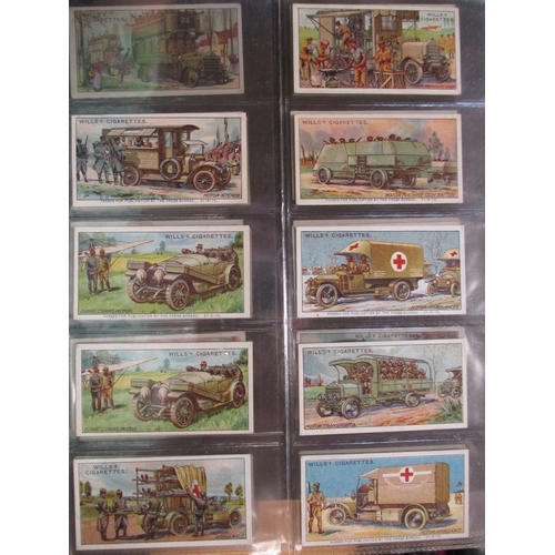 10 - Collection in 12 albums with complete sets including L&B Motor Cycles, Wills Military Motors, Portra... 