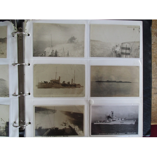 100 - Shipping. Coln. of naval shipping incl. on board views and views from ships. RP and ptd. incl. HMS E... 