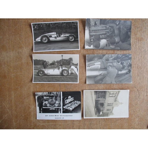 102 - Transport. Motoring incl. 'Auto Union' racing car and engine views, speedboat 'Miss England', early ... 