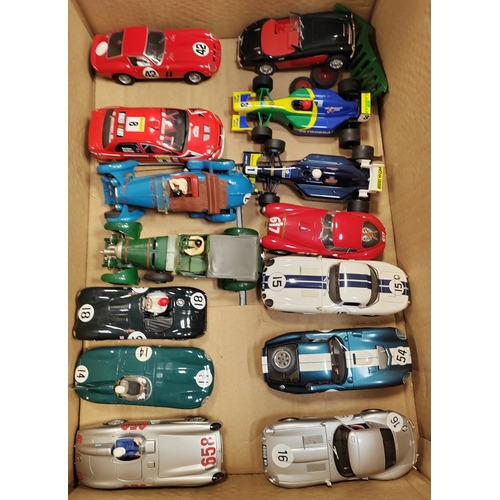 108 - Collection generally very good/excellent of boxed and unboxed slot cars from Hornby, Revell, Scalext... 