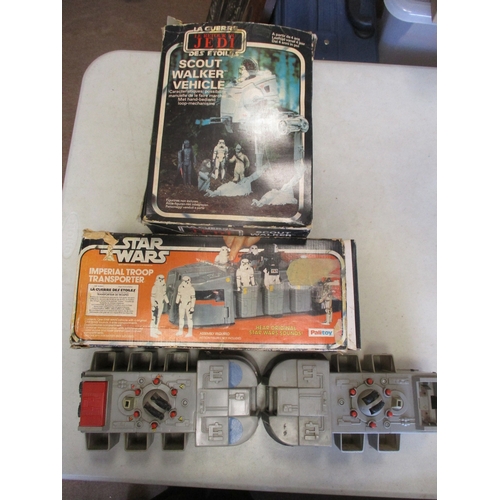 115 - Star Wars. Collection by Kenner, Hasbro etc including boxed Boba Fett Spaceship, Scout Walker Vehicl... 