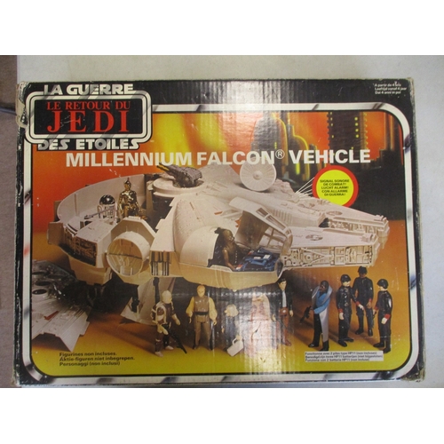 115 - Star Wars. Collection by Kenner, Hasbro etc including boxed Boba Fett Spaceship, Scout Walker Vehicl... 