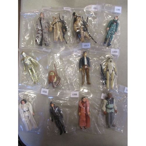 117 - Star Wars. Collection of unboxed figures by Kenner and similar, with 24 backing cards from Return of... 