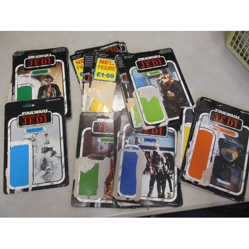 117 - Star Wars. Collection of unboxed figures by Kenner and similar, with 24 backing cards from Return of... 