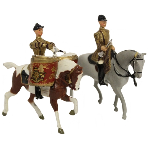 143 - Britains. Regiments of All Nations Household Cavalry Musical Ride No. 2085 set of 25 figures on hors... 