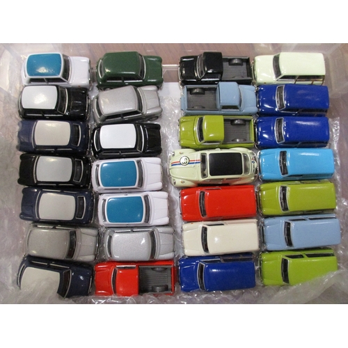 154 - Collection of caravans and sportscars with ranges from Base Toys, Classix, Oxford Die Cats, Tracksid... 