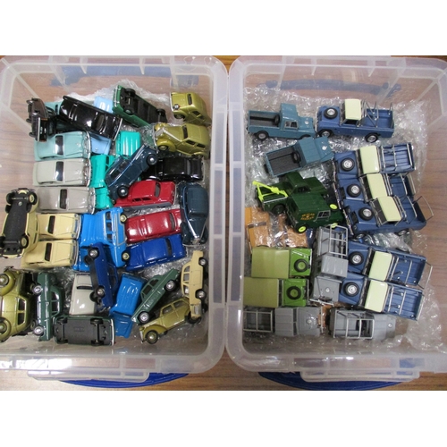 154 - Collection of caravans and sportscars with ranges from Base Toys, Classix, Oxford Die Cats, Tracksid... 