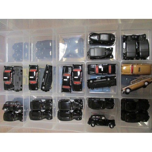 162 - Unboxed collection with Classix and Oxford Die Cast including tractors, Hearses, horse trailers, Lim... 