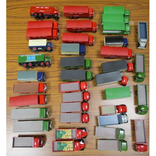 164 - Collection of unboxed lorries and car transporters with ranges from Base Toys, EFE, Lledo, Oxford Di... 