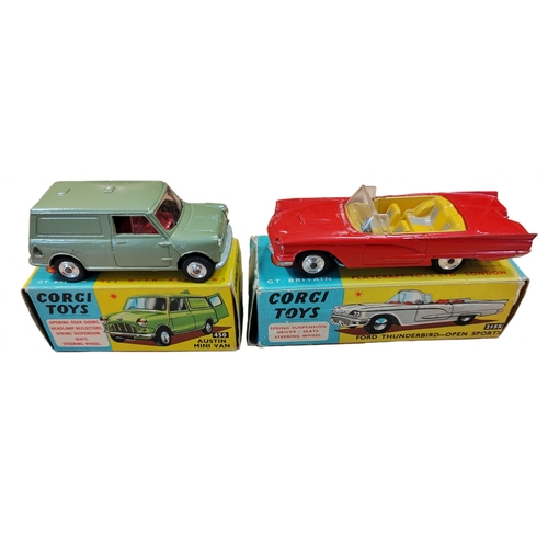 205 - Corgi. Range generally very good/excellent in mostly good/good plus boxes with No.215S Ford Thunderb... 